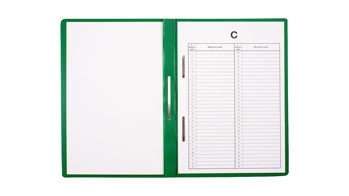 Hängemappe für persönliche Akten, A4, PVC, grüne Packung 10 BIURFOL ST-23-02 BIURFOL